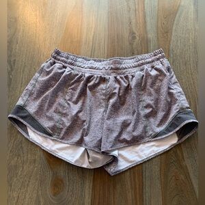 Lululemon Athletica Hotty Hot Shorts Womens Size 12 Tall Grey Running Activewear